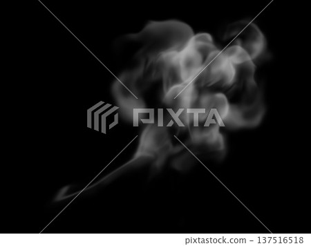 White smoke illustration material White smoke illustration material 137516518