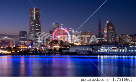 橫濱港未來全景夜景 橫濱港未來全景夜景 137516665