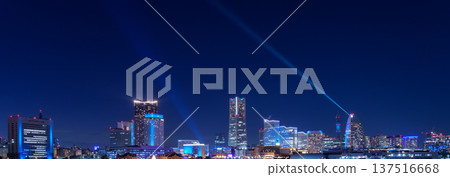 橫濱港未來全景夜景 137516668