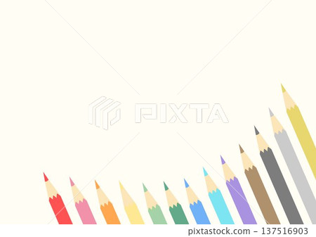 Colorful colored pencils background frame Colorful colored pencils background frame 137516903
