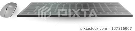 Stylish keyboard and mouse illustration 137516967
