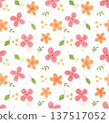 簡單的花卉無縫圖案 137517052