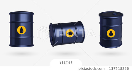 3D oil barrels 137518236