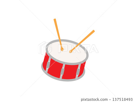 Simple and cute snare illustration Simple and cute snare illustration 137518493