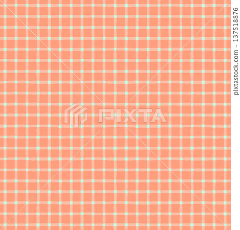 細條紋手繪瓷磚格子圖案(橘色) 細條紋手繪瓷磚格子圖案(橘色) 137518876