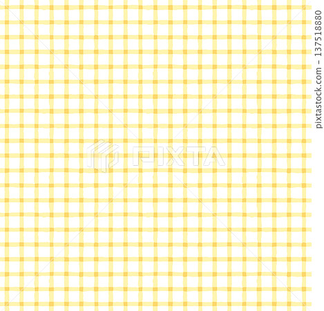 Thin hand-painted tile gingham check (yellow) 137518880