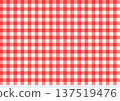 紅色方格圖案背景無縫織物紋理 137519476