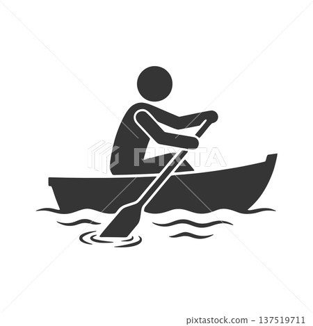 划艇輪廓圖標 137519711