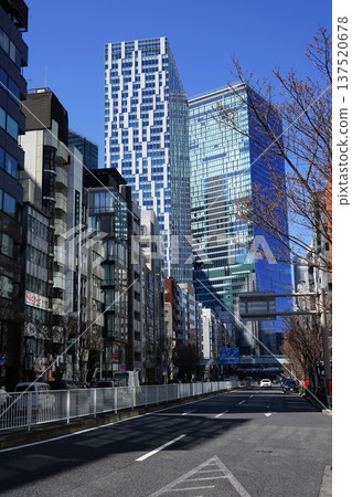 Shibuya skyscrapers seen from Meiji Dori March Shibuya 1156 Shibuya streetscape and Namikibashi Shibuya skyscrapers seen from Meiji Dori March Shibuya 1156 Shibuya streetscape and Namikibashi 137520678