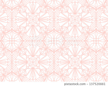 粉紅色蕾絲圖案背景插畫素材 137520881