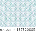 Stylish and elegant lace knitting blue background illustration 137520885