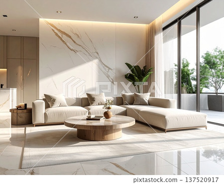 極簡設計的豪華現代客廳 137520917