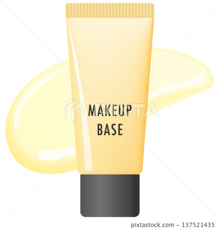 Yellow makeup primer and texture swatches 137521435
