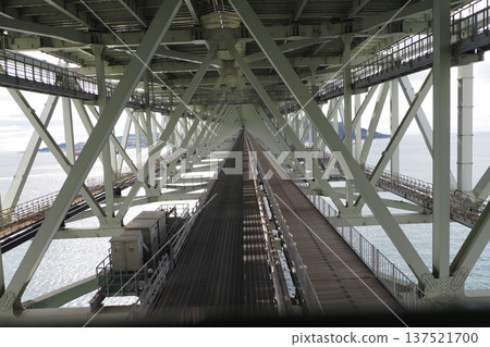 Akashi Kaikyo Bridge as seen from Maiko Marine Promenade 137521700