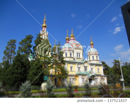 Zenkov Church, Almaty, Kazakhstan, diorama style Zenkov Church, Almaty, Kazakhstan, diorama style 137521837