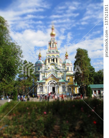 Zenkov Church, Almaty, Kazakhstan, diorama style Zenkov Church, Almaty, Kazakhstan, diorama style 137521851