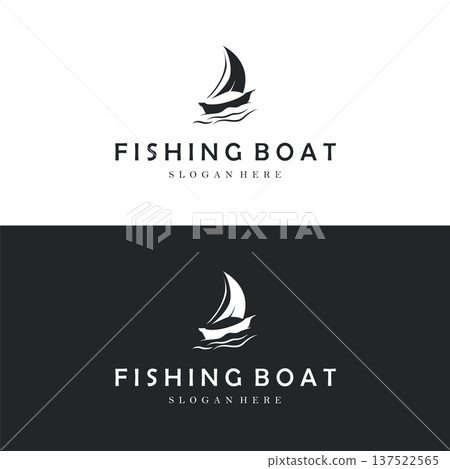 Sailboat Logo Design for Marine Company concept illustration logo template 137522565