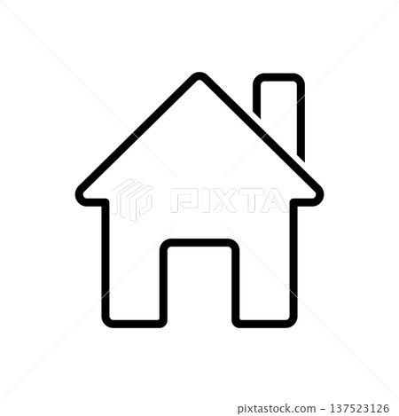 Simple vector icon of a house (home) 137523126