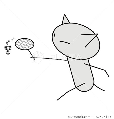 羽毛球！貓咪玩髮夾。 137523143