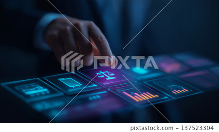 Businessman operating digital legal services Businessman operating digital legal services 137523304