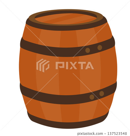 Simple wine barrel illustration Simple wine barrel illustration 137523548