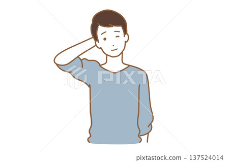 一個表情靦腆的男人 一個表情靦腆的男人 137524014
