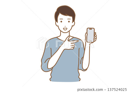 指向智能手機的婦女 指向智能手機的婦女 137524025