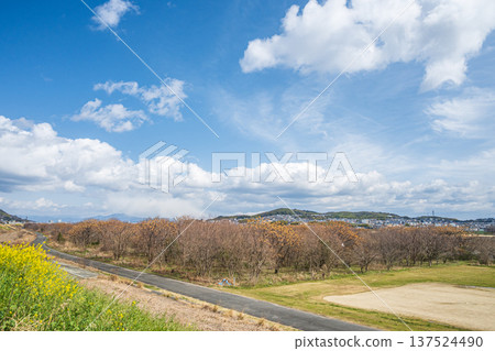 View from the right bank of the Yodo River, Takatsuki City, Osaka Prefecture View from the right bank of the Yodo River, Takatsuki City, Osaka Prefecture 137524490