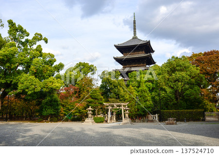 東寺、五層寶塔和秋葉 東寺、五層寶塔和秋葉 137524710