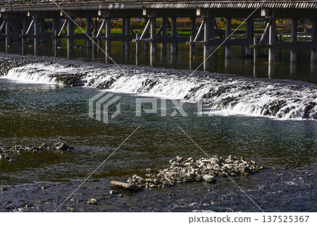 嵯峨野嵐山渡月橋和大井川（桂川） 137525367