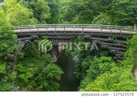 Kai Saruhashi Bridge and Katsura River Valley Kai Saruhashi Bridge and Katsura River Valley 137525578