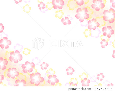 Red Abstract Floral Background 137525802