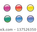 Colorful round acrylic button set 137526350