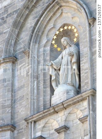 Statue of Mary reaching out to the people Statue of Mary reaching out to the people 137526537