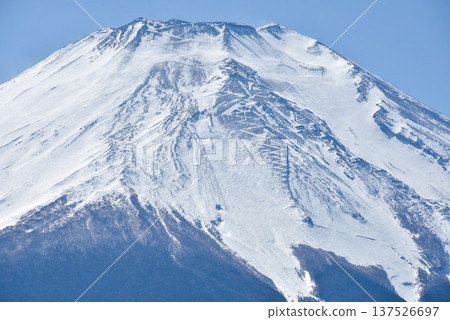 春天富士山白雪皚皚,景色壯麗。 春天富士山白雪皚皚,景色壯麗。 137526697