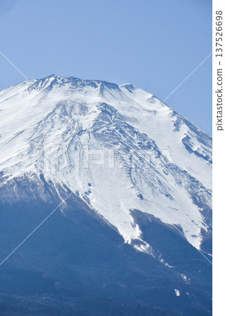 春天富士山白雪皚皚，景色壯麗。 137526698
