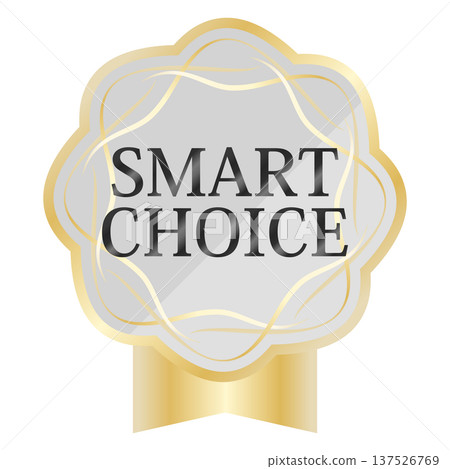 Luxurious spring promotional emblem in pale gray and gold Luxurious spring promotional emblem in pale gray and gold 137526769