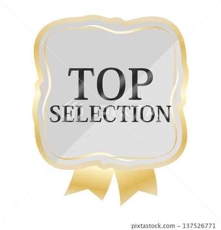Luxurious spring promotional emblem in pale gray and gold Luxurious spring promotional emblem in pale gray and gold 137526771