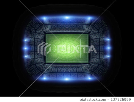 Aerial view of a soccer stadium 137526999