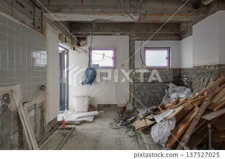 Apartment interior construction site Apartment interior construction site 137527025