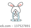 A rabbit bursting into tears 137527891