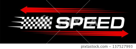 Race car, drift motorsport sticker or patch. Drag or car race championship decal sticker, speed drive vector tag. Rally competition label with checkered patter, red arrows and typography Race car, drift motorsport sticker or patch. Drag or car race championship decal sticker, speed drive vector tag. Rally competition label with checkered patter, red arrows and typography 137527993