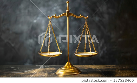 黑暗中閃耀著金色正義天平的光芒 137528400