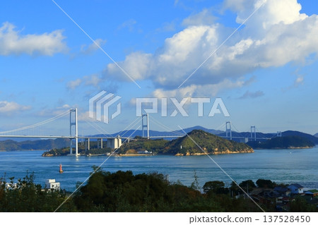 Overlooking the Kurushima Channel Bridge Overlooking the Kurushima Channel Bridge 137528450