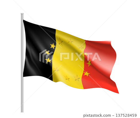 Belgium national flag with a circle of EU Belgium national flag with a circle of EU 137528459