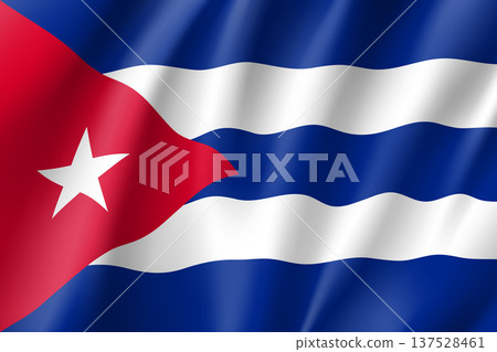 Flag Cuba realistic icon Flag Cuba realistic icon 137528461