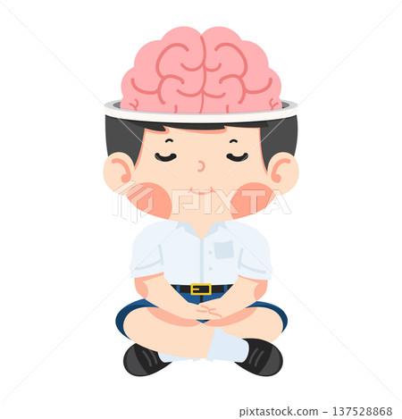 Young Student Practicing Mindful Meditation Young Student Practicing Mindful Meditation 137528868