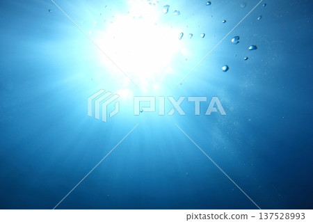 Underwater ray of light - diving Underwater ray of light - diving 137528993