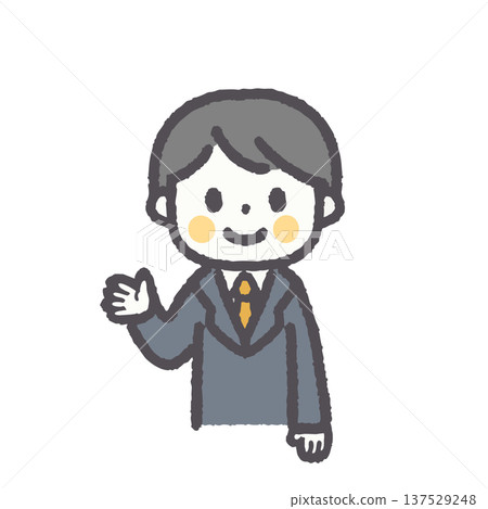 一套輕鬆簡單的男性上班族臉部表情集 137529248