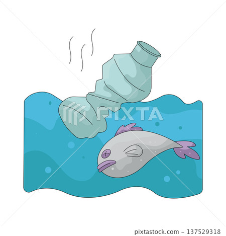 Illustration of Water pollution 137529318